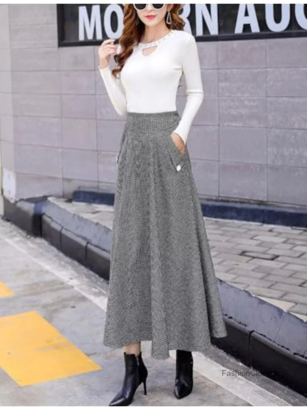 N/A elegant houndstooth